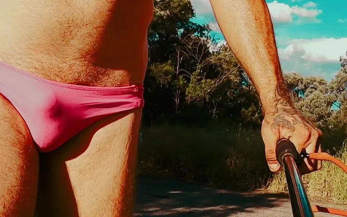 Madaussiehere: Pink Bikini Crossdress Truckstop