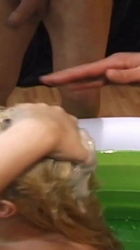 Piss Orgy with Blonde Cum Slut Dany Sun