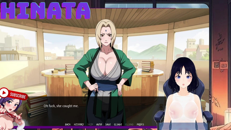 Hinata Queen: Shinbi Secrets Part 9. I Spy on Tsunade in Her Hokage...
