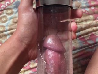 Greedy truck: Automatic Penis Pump Sucking a Nice Dick Like a Suction...