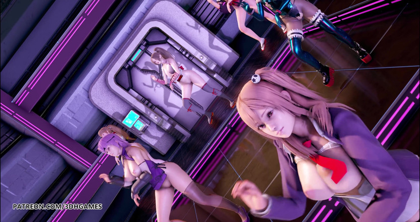 3D-Hentai Games: PinkCat striptease - Nyotengu, Ayane, Kasumi, Marie Rose, Honoka, Mai Shiranui...