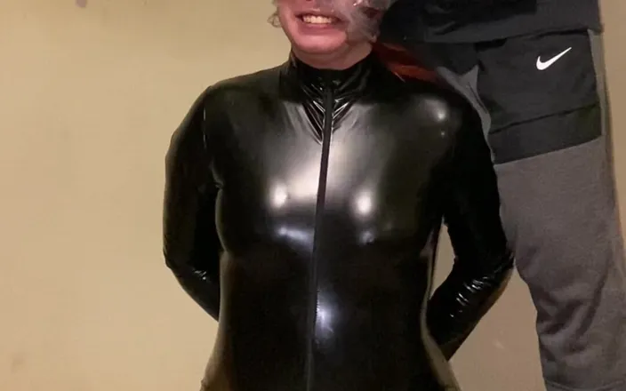 Elena917: Plastic Bag Breathplay in Latex 2