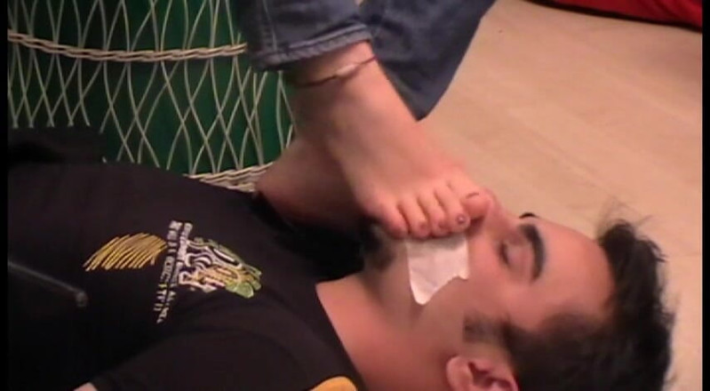 Foot Girls: He has no choice but to smell those feet