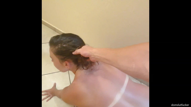 domslutfucker: Teen Slut Dragged to the Toilet to Get Pissed on,...