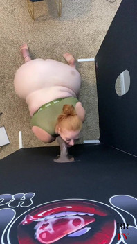 SSBBW Julie Ginger Gets Facial From Stranger at Gloryhole