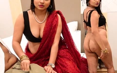 Quente indiana tia Saree fode