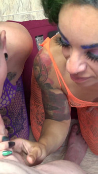 Dacey and Tiffany Use a Guy for His Dick