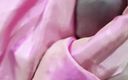 Satin and silky: Komşu yengenin pembe gölgeli saten ipeksi şalvarıyla yarak kafasını ovuyor (24)