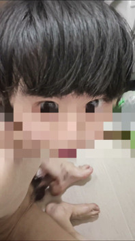 Cute Guy Masturbates with a Mosaic Face After Ejaculation, His Expression Super Cute and White Fluid Ejaculated