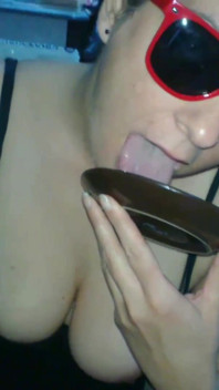 Food Porn Fantasy. Eating Cum