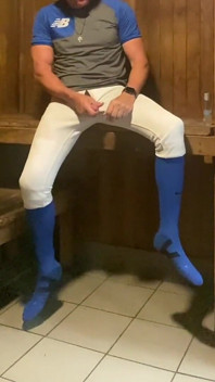 Jockdad87 Edges in the Sauna Blue Baseballgear