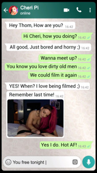 Cheri Pi Whatapp Sexting an Old Man