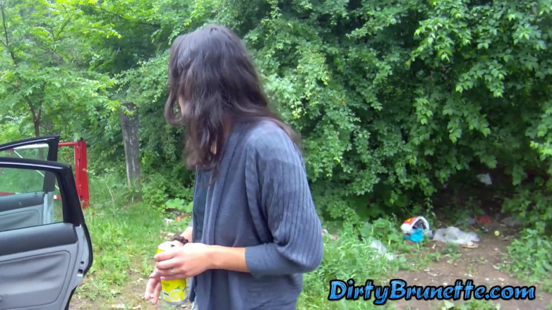 Dirty Brunette: Picking up this brunette for fucking later