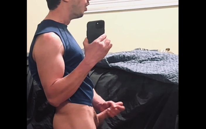 Mikep9hard: Hot Young Guy Masturbating His Big Cock in Dorm Room