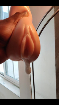 Squeezing My Cum Out of an Onahole After Using It