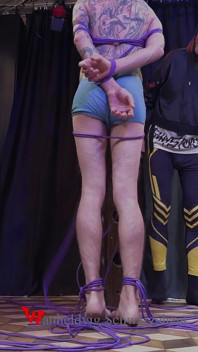 Nicky Bondage for Feet Tickling on the Pole