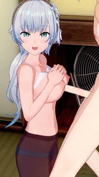 Belleza de pelo blanco toma todas las posiciones en la habitación del tatami - 3d hentai