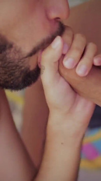 POV Facial Hot Latino Camilo Brown Passionately Sucking a Big Uncut Cock Until He Gets His Face Covered in Cum