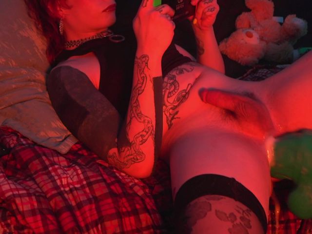 TS Lena Vesper Plays Video Games and Get Fucked Hard by Her Hankeys Toys S (Lena Vesper)