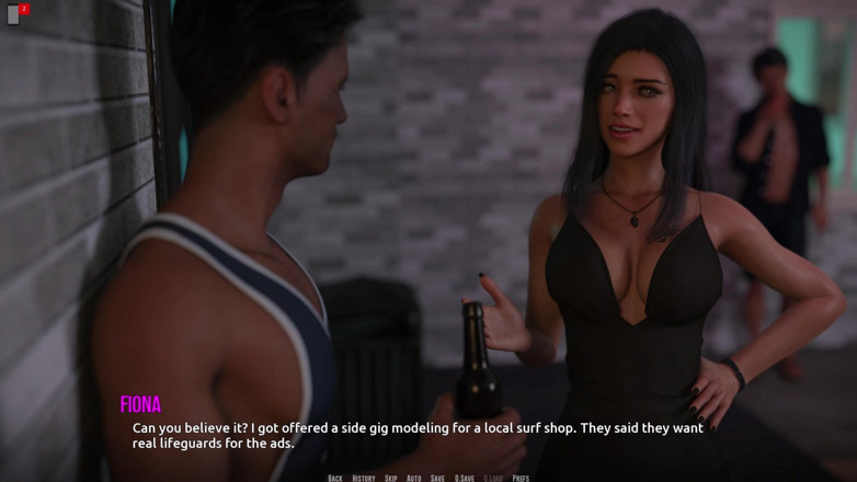 3D Cartoon Porn: Dominos Beach 24 - John se enfrenta a una elección divertida con...