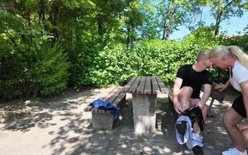 Public Bareback Sex with a Stranger Creampie and Mouth Piss at a Rest Stop! Full Movie