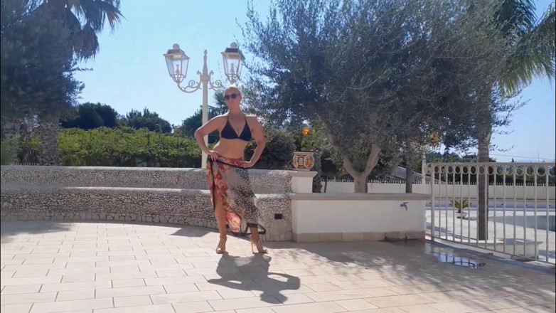 Selena701: Mature Blonde Wife Dancing and Having Sex Outdoors
