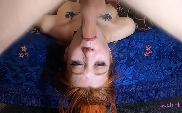 Leah Aloe: Fucked in the throat redhead slut