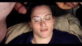 Huge Homemade Facial Blasting Right in Her Eyes!