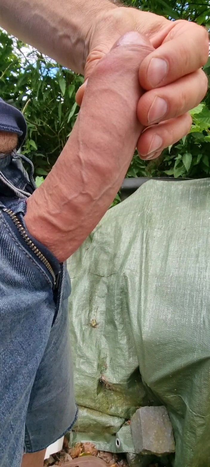 Giantasshole: 和我的大鸡巴在户外玩耍