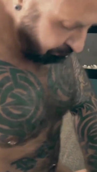 BEARFILMS - Tattooed bear Top breeds his hairy handsome lover