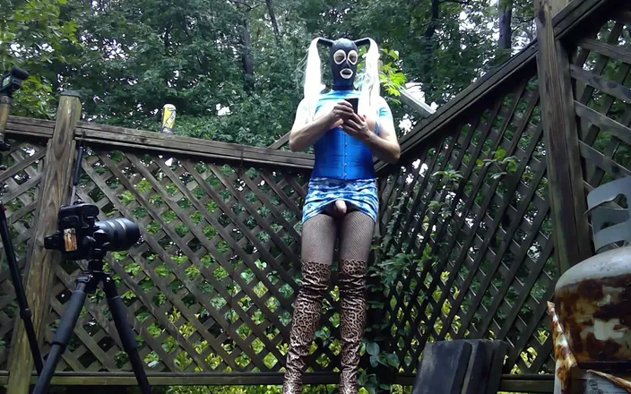 Jon Screcrow: Corseted Big Fake Tits Crossdresser in Thigh High Boots and...