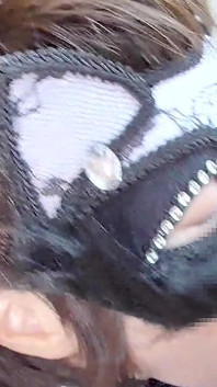 Mayu NO55 Cosplay, maska kota, nieprzyzwoite wzory, orgazm białych oczu, seks z dwoma otworami, przekłucie sutków, wytryski, konwulsje