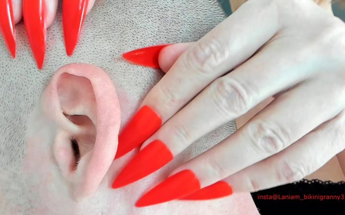 Milf cinema: ASMR очистит ухо, фетиш зрелой пумы с длинными ногтями