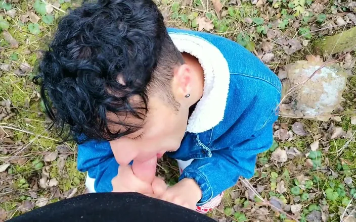 Idmir Sugary: Amateur Long Blowjob POV - Sucking in Light Rainy Day Outside