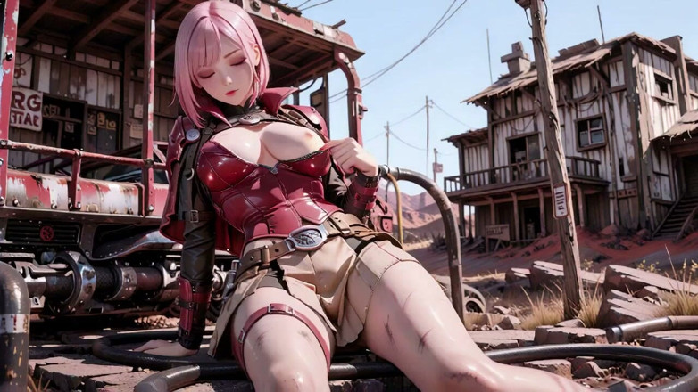 Seraphina Vale: Mech Warrior berambut merah jambu! Si Cantik Sejuk Wasteland