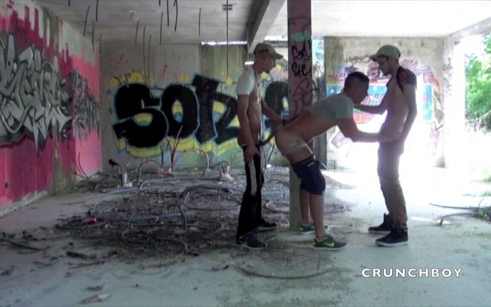 Crunch Boy: Fucked by 2 bad boys in exhib cruising place