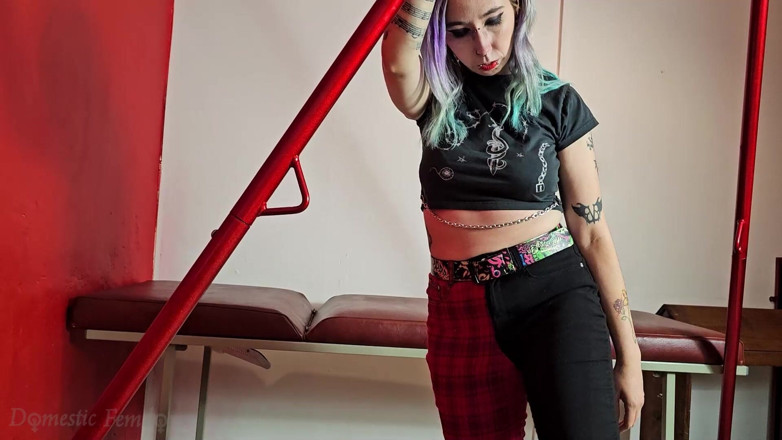 Domestic femdom: Trampled in Sneakers by Goddess Rachie