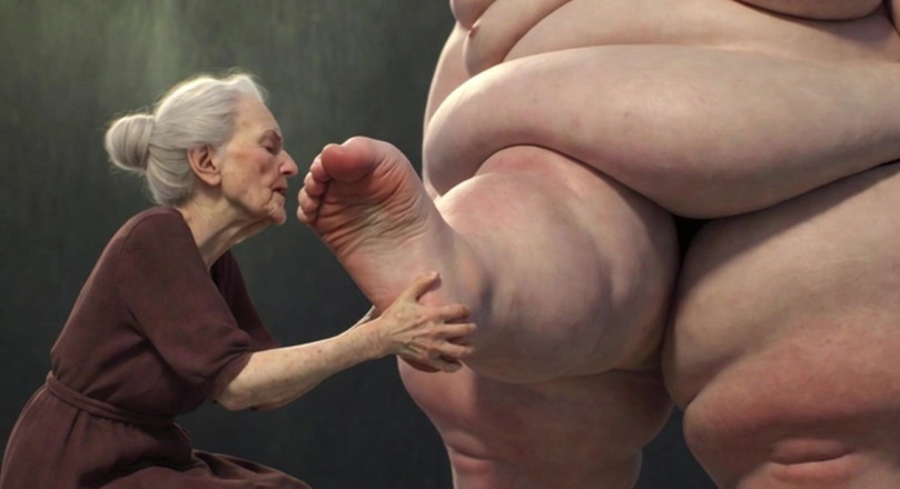 YOUR BEST FANTASY: 90 Year Old Granny Sucking Obese SSBBW Toes - Extremely Horny...