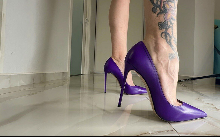 Julia domaina: Нові фіолетові класичні високі підбори на шпильці, 12 см на підборах