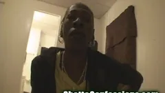 Nasty Darkness Black Chick Ho Sucks White Balls N Dick Ghetto Slut!