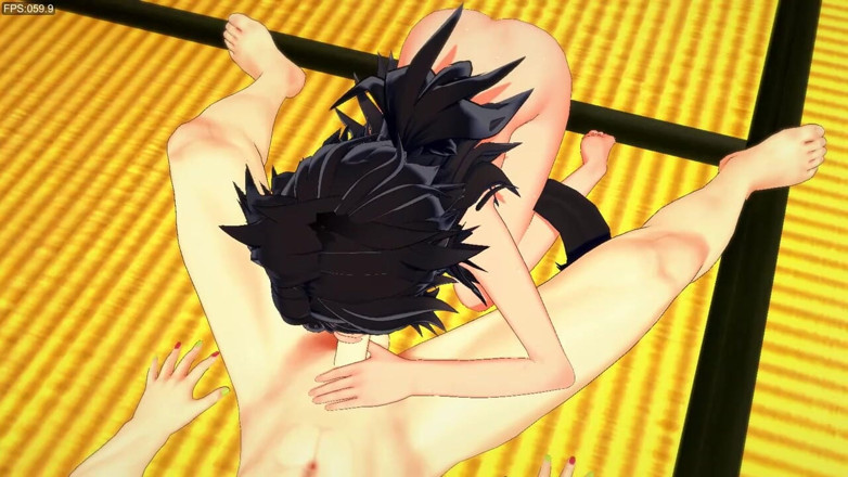 Yaoitube: Kimetsu No Yaiba Yaoi - минет Tomioka и анальный секс с Uzui