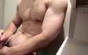 Simplex Handsome: Musculosa hetero guapo Mandingo masturbándose con semen