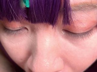 Tsuki Miko: FGO Shuten-doji oral seks. Yarak ve döl tadı seviyor