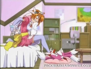 Fuck Me Like a Monster: Monster girl with her new cursed cock fucks petite teen