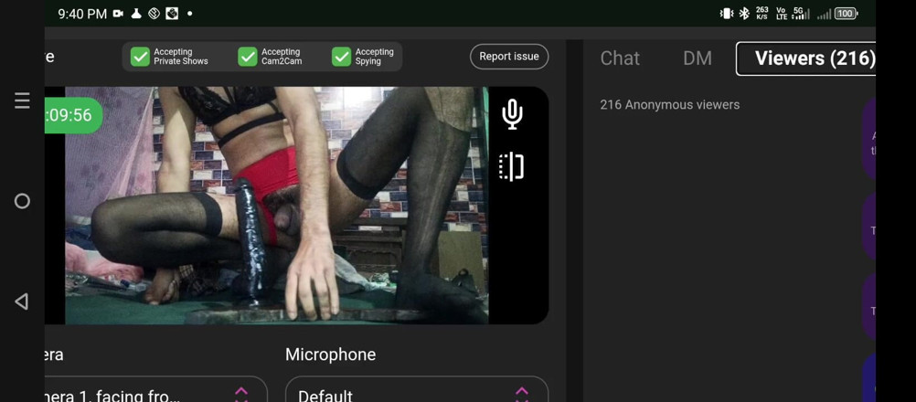 Assam 93: Sissy Boy Lingeire Red spodní prádlo černá podprsenka, velký černý monstrózní dildo...