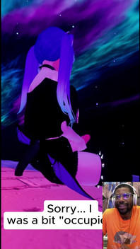 Anime Transgender Succubus Jerks off Her Beautiful Cock on a Starry Night