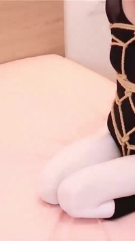 Black Body Suit+oily White Silk Long Legs