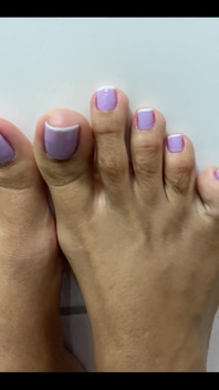 Lilac French Nails