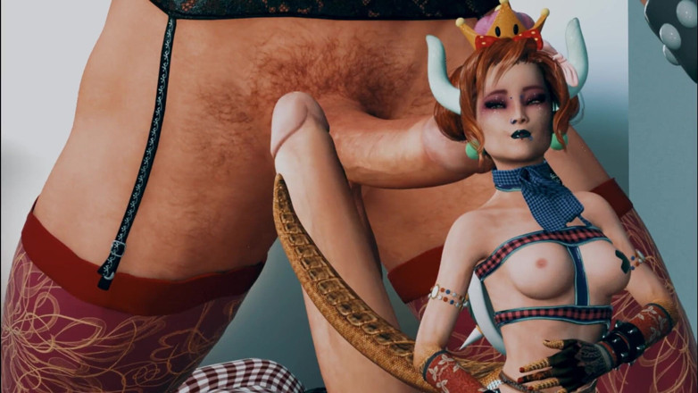 Cock Box 3D: Kawaii Bowsette ger dubbel fat svans jobb avsnitt 3 Mario och...