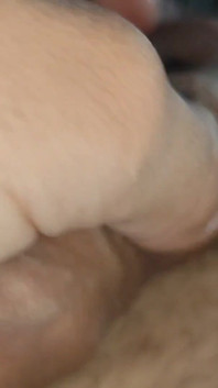 Rough Stepdaddy Using Precum as Lube on Little Dick.
